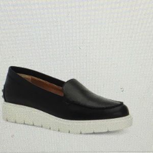 Aquatalia Kyleigh Studded Leather Waterproof Platform Loafers Shoes 5.5M